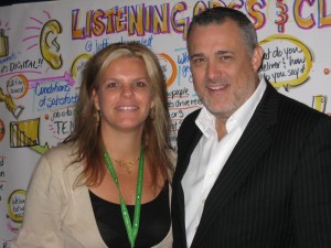 Julie Stuart and Jeffrey Hayzlett at ICF