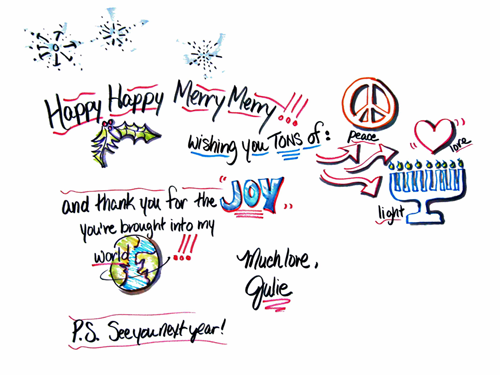 Visual map holiday card from Julie Stuart and Making Ideas Visible
